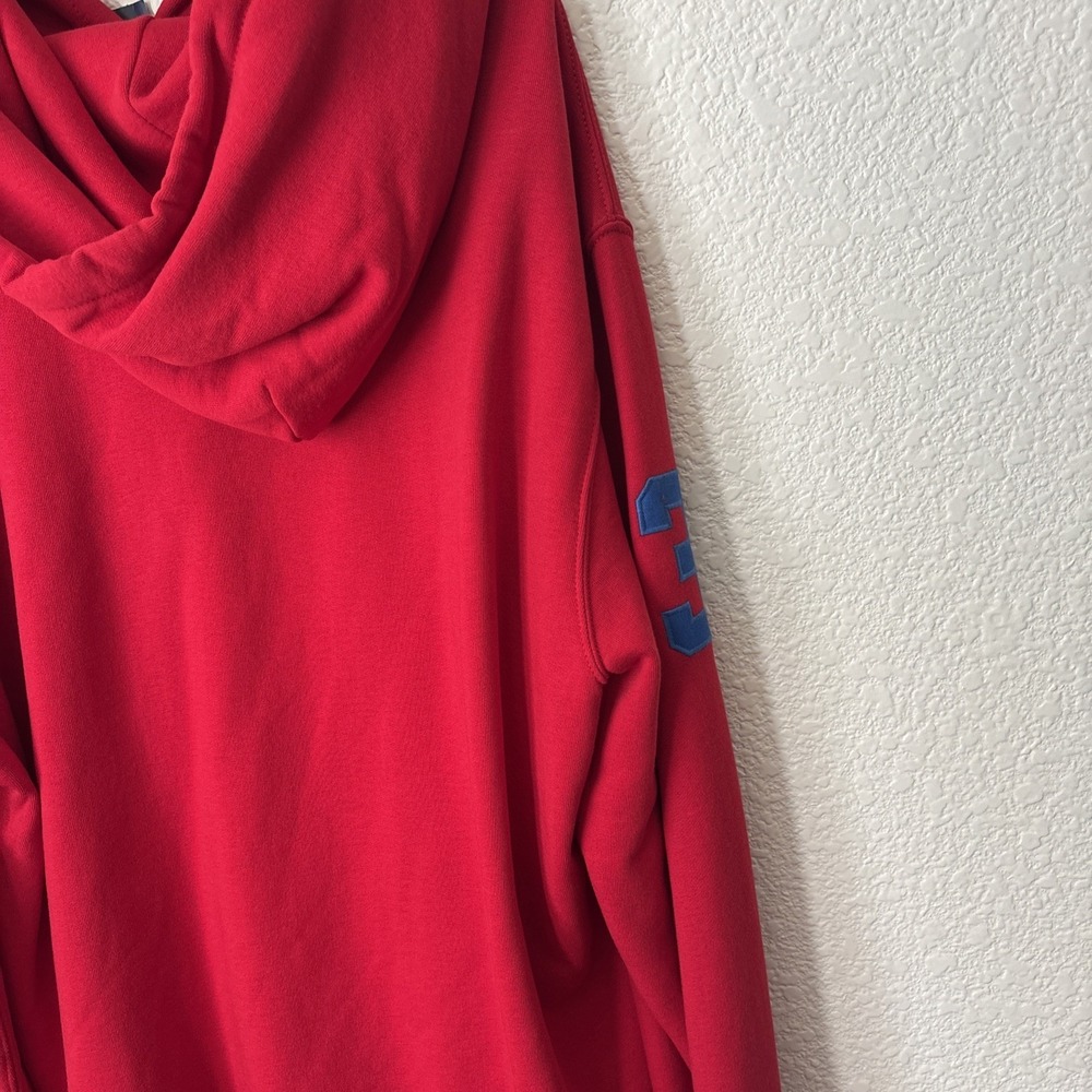 Polo Ralph Lauren Big Pony Hoodie Pullover Red Men's Size L Long Sleeve Logo - Picture 12 of 13